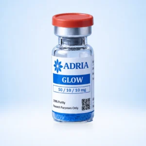 GLOW research-use-only product vial from Adria Science