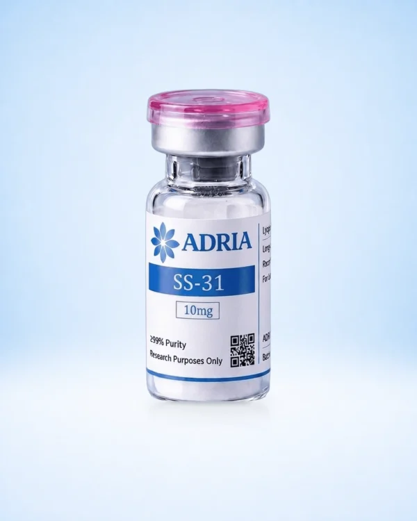 SS-31 research-use-only product vial from Adria Science