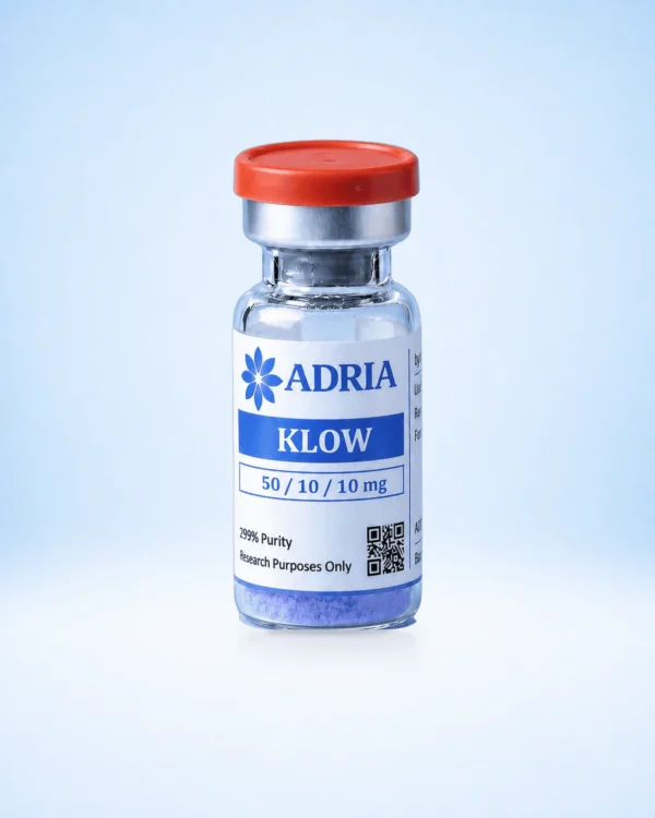 KLOW research-use-only product vial from Adria Science