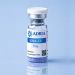 GHK-CU research-use-only product vial from Adria Peptides