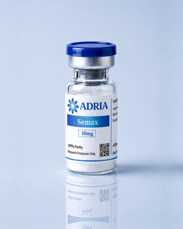 Semax research-use-only product vial from Adria Peptides