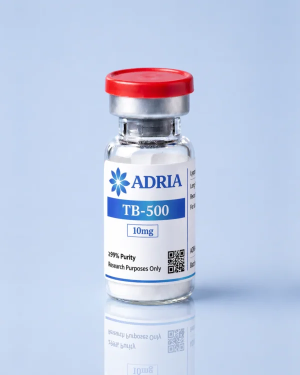 TB-500 research-use-only product vial from Adria Peptides