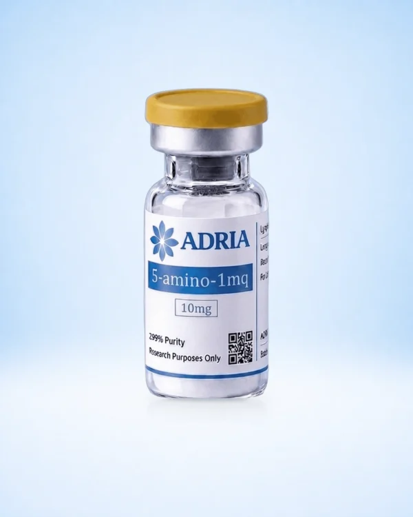 5-amino-1MQ research-use-only product vial from Adria Science