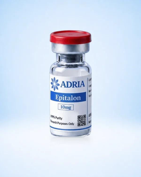 Epitalon - standardized catalog image v2 Epitalon research-use-only product vial from Adria Science