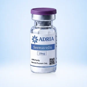 Sermorelin research-use-only product vial from Adria Science