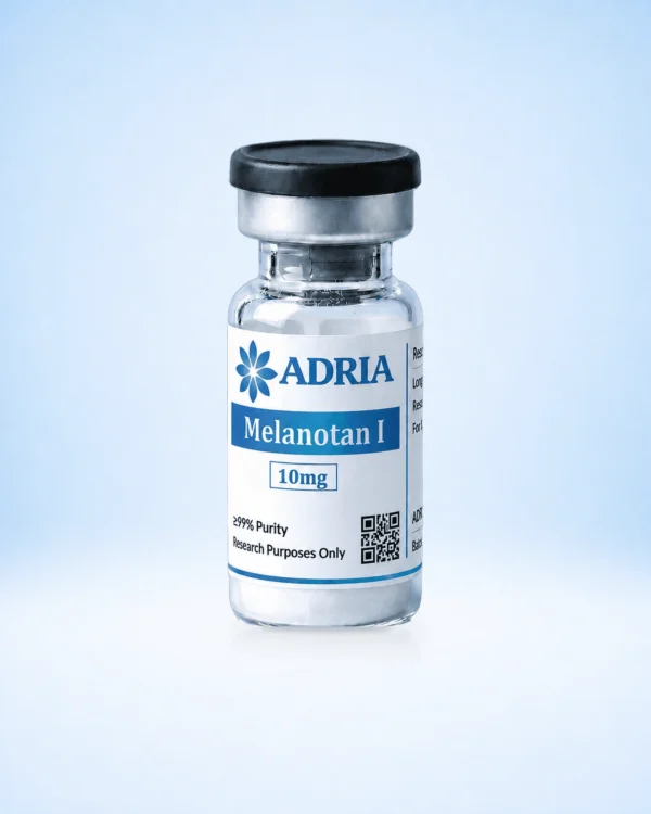 Melanotan-1 research-use-only product vial from Adria Science
