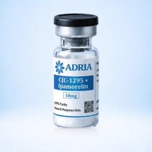 CJC-1295 + Ipamorelin research-use-only product vial from Adria Science