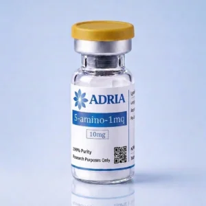 5-amino-1MQ research-use-only product vial from Adria Peptides