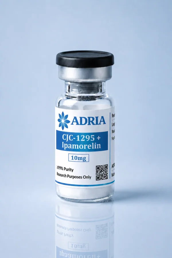 CJC-1295 + Ipamorelin research-use-only product vial from Adria Peptides